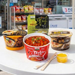 칠갑농산 즉석 컵 간편식 4종 매운국물 떡볶이 똑쌀떡국 들깨 수제비 누룽지 설렁탕