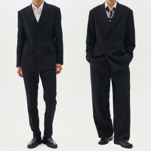 [빅사이즈] 트래드클럽 코어 남자 캐주얼 정장 가을 겨울 더블 블레스티드 오버핏 레귤러핏 셋업 빅사이즈 수트