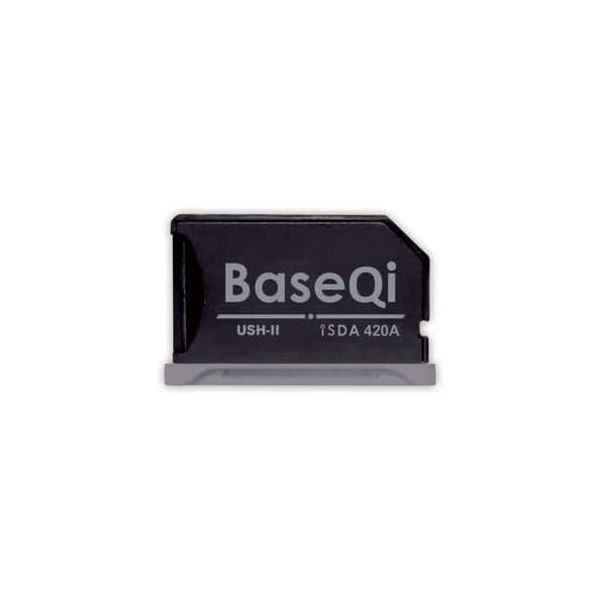 맥북 프로 14 및 16인치용 BaseQi 알루미늄 UHS-II 마이크로SD 어댑터M1 2021 M2 2022 M3 2023 M4 2024 Space Gray