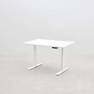 [두닷] 콰트로 모션데스크 기본형 2단 1200x800mm, 에어화이트+화이트