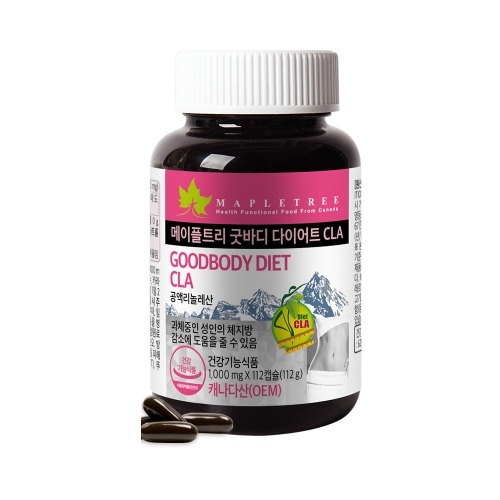 메이플트리 굿바디 공액리놀렌산 다이어트 CLA 1000mg 홍화씨유 112캡슐, 2개