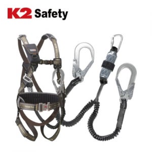 K2 전체식 안전벨트 엘라스틱 더블 KB-9201Y 브라운 추락방지