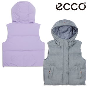 에코 골프 어패럴 여성 골프웨어 구스 다운 조끼 크롭 후드 패딩 베스트 QDCVT2107
