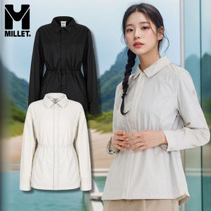 밀레 바람막이 셔츠형 자켓 여자 출근룩 오피스룩 데일리 카라 재킷
