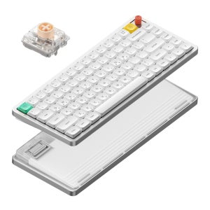 NUPHY AIR75 V3 기계식키보드 유선 무선 블루투스 로우 프로파일 노바 화이트, 나노 저소음 블러시축