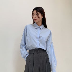 가을 여성셔츠 루즈핏 데일리 오피스룩 정장 긴팔 와이셔츠 블라우스 화이트 블루 S-XL