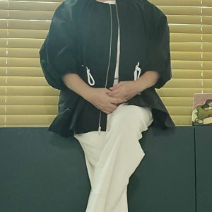 FW 스트링 점퍼 퍼프 소매 베이지 블랙 가을 트랜치 하프 방수 사파리 점퍼