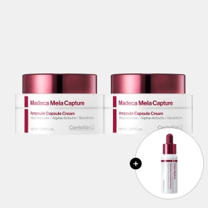 동국제약 센텔리안24 마데카 멜라캡처 앰플 캡슐 크림 55ml 2개+토닝샷앰플 15ml 1개 / 나이아신아마이드 미백 주름개선 탄력 기미 잡티 토닝에 도움, 마데카멜라캡쳐