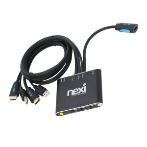 HDMI KVM스위치 1:2포트 4K 키보드마우스 모니터 공유기 USB허브 RNX0547