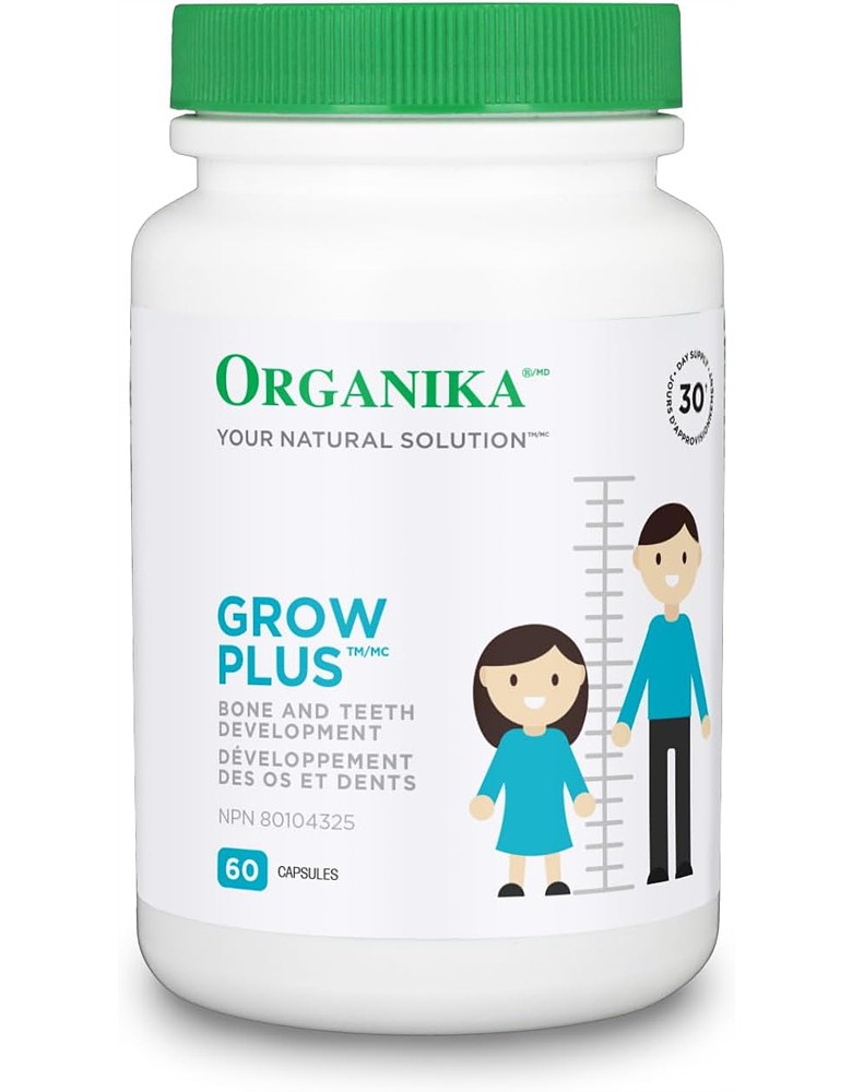 <b>오가니카</b> <b>Organika</b> GrowPlus 어린이 키<b>성장</b> 건강한 뼈 발달 60정 캐나다내수용