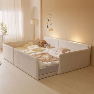 그랑수 키노피 저상형 패밀리 침대 국내생산 친환경 저상형 가드형 아이 침대프레임 SS+SS