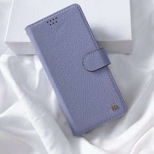 천연소가죽 핸드폰 지갑 케이스 카드 지폐 수납 다이어리 라벤더 퍼플, 갤럭시 노트9