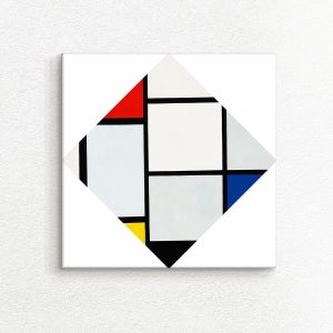 몬드리안 명화 모던 추상화 그림 캔버스 대형 정사각형 PM-마름모 구성1
