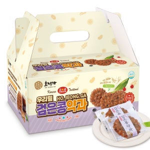 호정가 우리밀 검은콩약과 1KG / 국산 밀과 콩으로 만들어 고소하고 담백한맛