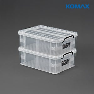 리빙박스 코멕스 네오박스 묶음 세트 400, 투명, 2개