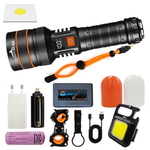 샤크빔 손전등 LED 써치라이트 후레쉬 자전거 캠핑 낚시 해루질 등산 방수