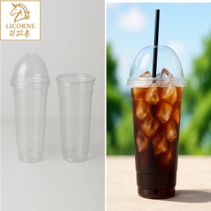 리꼬흔 일회용 플라스틱 아이스컵 음료 투명컵 107파이 960ml (32온스) 500개