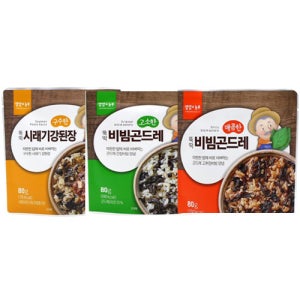 곤드레 비빔나물 3종 세트 6개 매운 고소한 구수한맛 곤드레 시래기 밑반찬 반찬 바로한끼