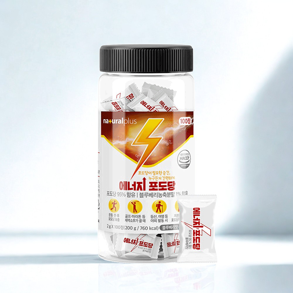 [100정] 스포츠 포도당 캔디 사탕 간식 대용량 사탕 200g, 1개