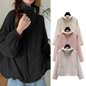 여성 봄 가을 간절기 크롭 경량 바람막이 점퍼