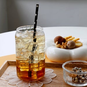 카페 유리컵 비어 캔 아이스 아메리카노 에이드 맥주 홈카페 글라스 잔 473ml