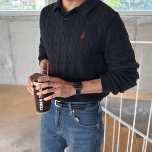 폴로 랄프로렌 남성 꽈배기 케이블 긴팔 카라 니트 ( 8 Color )