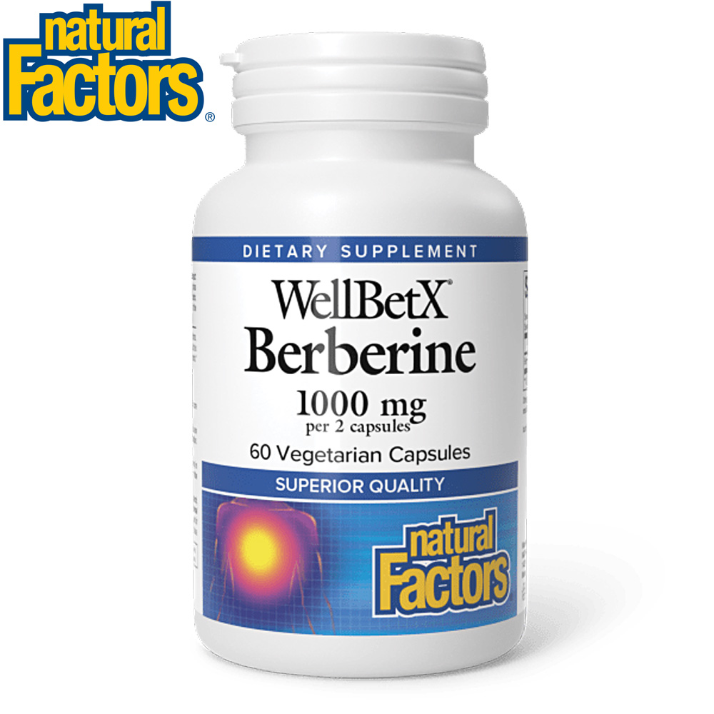 네츄럴팩터스 <b>WellBetX 베르베린</b> 1000mg 60 베지 캡슐 (1캡슐 당 500mg)