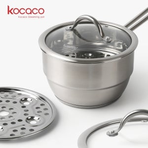 인덕션 편수 찜냄비 3중 바닥 스텐 찜솥 만두 계란 찜기 16cm 18cm