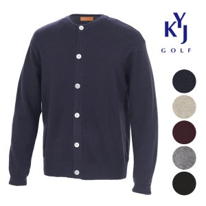 [김영주골프] 가을겨울 베이직 소프트 라운드넥 스웨터 니트 남성 골프 가디건 DPFMCA30