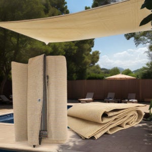 330g 국산 네모 그늘막 가림막 썬쉐이드 봉제 유럽차광망 어닝 1m x1m