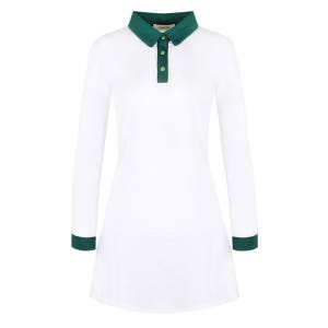 SNP골프 여성 배색 카라 버튼 원피스