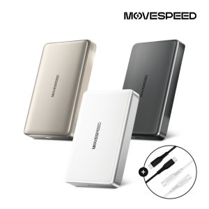 [케이블 증정(색상 랜덤)] 무브스피드 20W 맥세이프 무선 충전 보조배터리 10000mAh W10