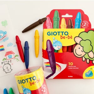 +2 수퍼 워셔블 어린이 유아 점보 크레용 크레파스 이탈리아 프리미엄 미술용품 지오토베베
