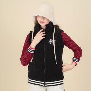 겨울 여성 골프조끼 뽀글이 양털 퍼 베스트 따뜻한 보온 레이어드 여자골프웨어