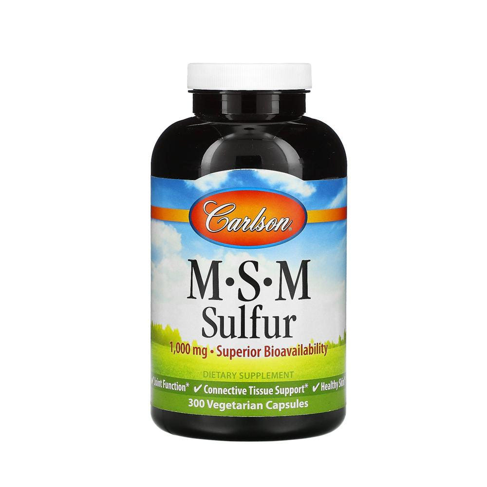 칼슨랩스 <b>MSM 설퍼 1000mg</b> 300정 베지 캡슐
