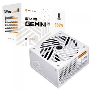 맥스엘리트 STARS GEMINI 650W 80PLUS브론즈 ATX3.1 화이트 / M