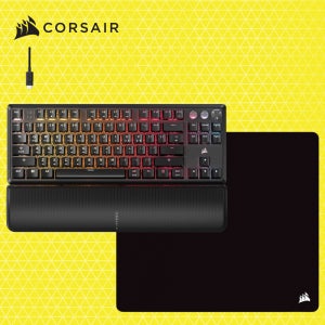 커세어 K70 MGX TKL 자석축 게이밍 기계식키보드 + MM200 게이밍 마우스패드