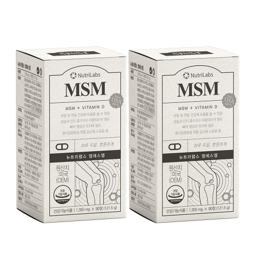 뉴트리랩스 MSM 1350mg 엠에스엠 90정, 2개