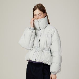 [네이버][듀엘] 리본 하이넥 숏 덕다운 패딩 L254PSG102