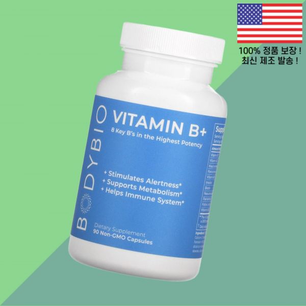 <b>바디바이오</b> 비타민B 비타민비 비타민B군 Non GMO 90캡슐 BodyBio Vitamin B 90 Capsules
