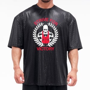 [체크보드글로시] 빅토리 오버핏 블랙 오버핏 반팔티 짐웨어 헬스복 트레이닝복