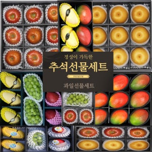 추석 명절 과일 선물세트 프리미엄 사과 배 망고 샤인머스켓 머스크메론 혼합과일 구성