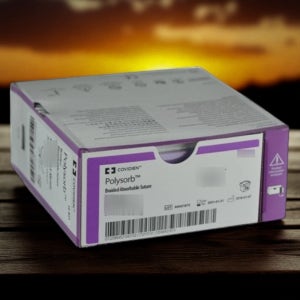 코비디엔 CL-801 폴리소브 2-0 40mm 1/2 각침 75cm VCP478H 봉합사