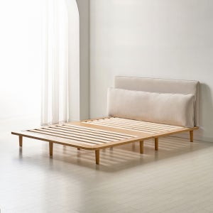 라자가구 위드 린 원목 침대 프레임 쿠션헤드, SS(슈퍼싱글), 메이플