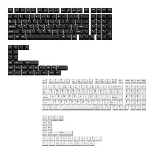 NUPHY 블랙 화이트 디자인 Berry 프로파일 키캡 로우 프로파일 염료승화 PBT 영문