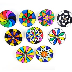 맘아트 DIY 컬러링 팽이 만들기 18개 키트 전통 추억