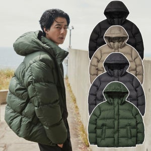 K2 조인성 패딩 베이글 구스 다운 패딩 후드 탈부착