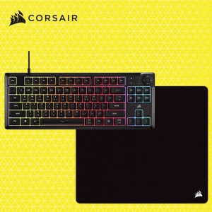 커세어 K55 CORE TKL RGB 저소음 멤브레인 게이밍키보드 + MM200 HEAVY