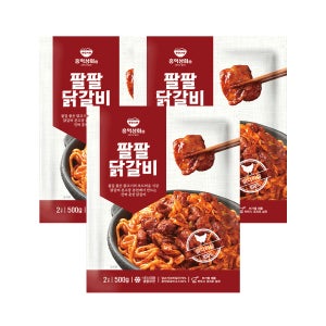 팔팔닭갈비 춘천 닭갈비 닭다리살 캠핑 음식 500g, 3개