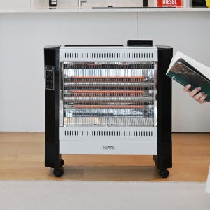 쿠오레 카본히터 전기난로 전기히터 원적외선 온풍팬 3D입체난방 3단온도조절 CH-33F